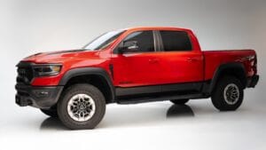 Dodge Ram TRX 2022 Automatic 19٬000 Km 8 Cylinder Four Wheel Drive (4WD) Pick Up Red With Warranty al malakea motors
